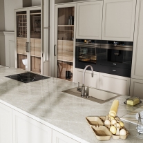 Chiuveta granit Ferro, Mezzo II, patrata, 1 cuva, 580x480 mm, nisip